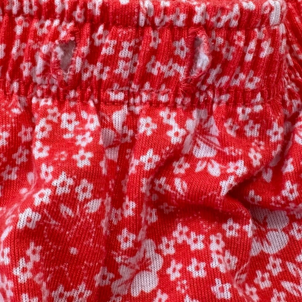 Adonna Sleepwear Womens Red WhiteFloral Pajama Shorts SizeS Elastic Waist Lounge - Picture 8 of 8